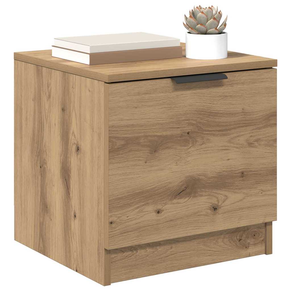 Bed Cabinet 2 pcs Artisan oak 40 x 39 x 40 cm Engineered wood